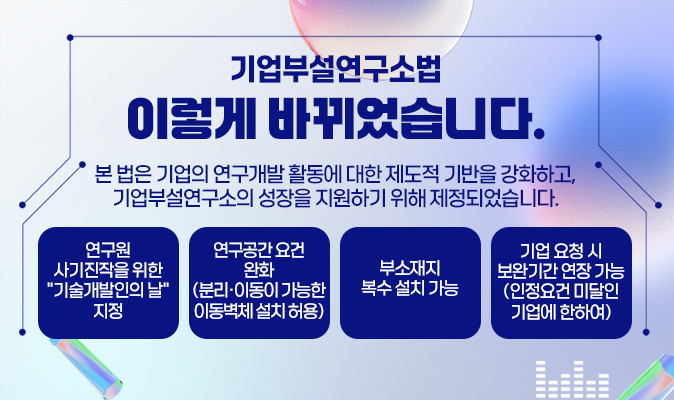 기업부설연구소법 시행 안내
