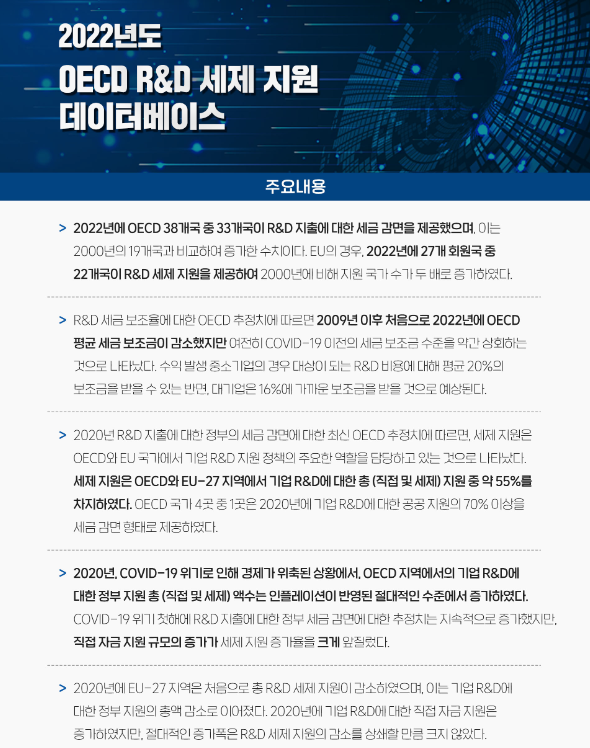 2022년도 OECD R&D TAX INCENTIVES