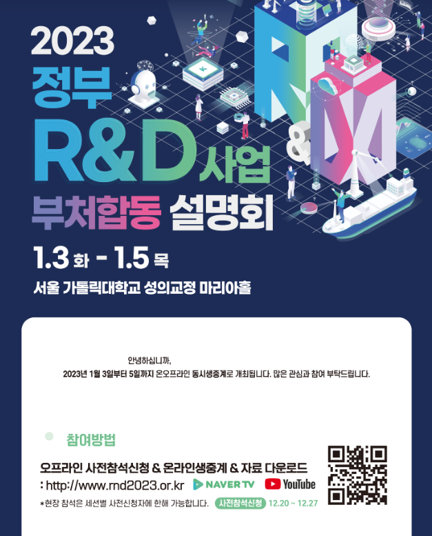 2023 정부 R&D 사업 부처합동 설명회 자료 (과기부)